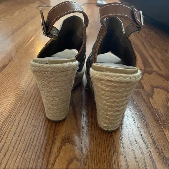 Soda Canvas Sling Back Wedge Women Size 7 - Picture 4 of 5